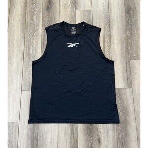 Reebok Activchill Black Athletic Sleeveless Tank Mens Sz XL Vented Stretch Gym